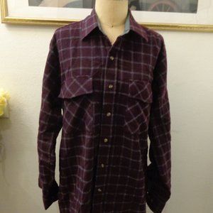 ClayBrooke Men's Burgundy Striped Long Sleeve Button Down Shirt